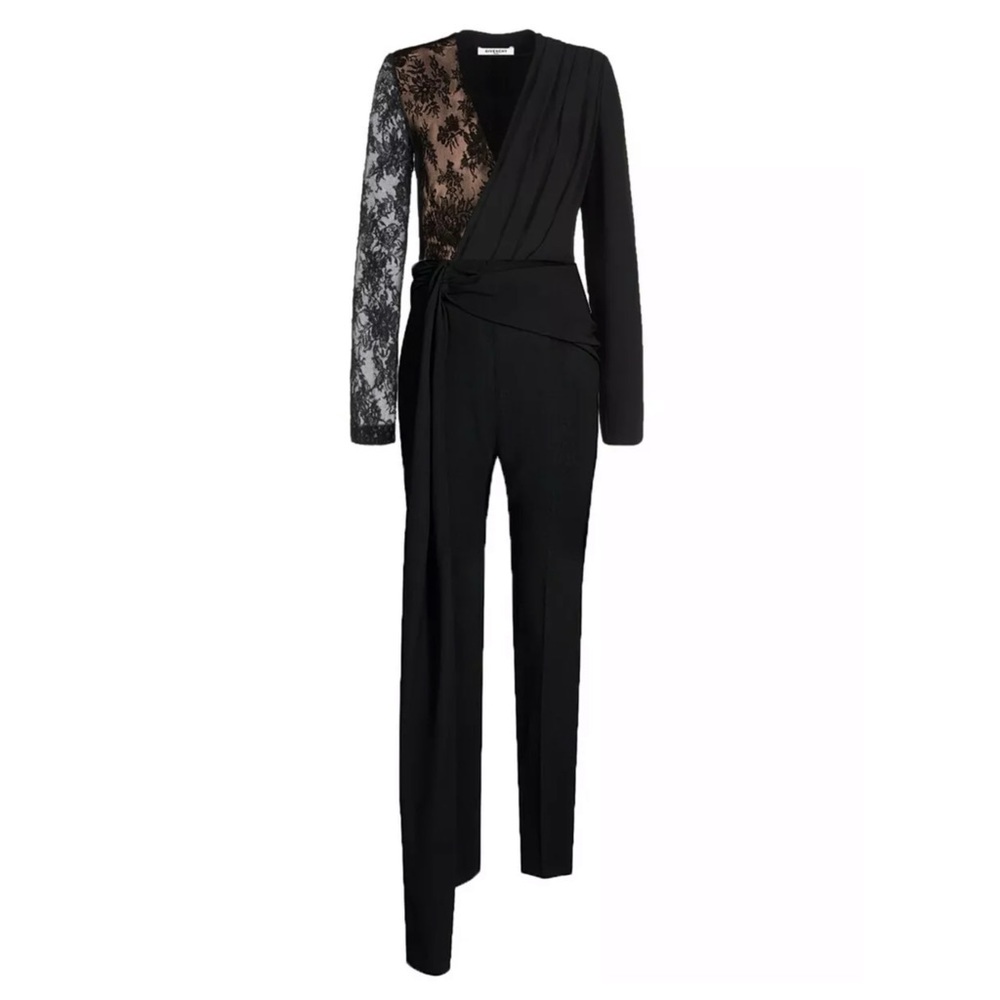 🖤 GIVENCHY Romantic Lace Draped Jumpsuit 44/12 - Picture 7 of 12